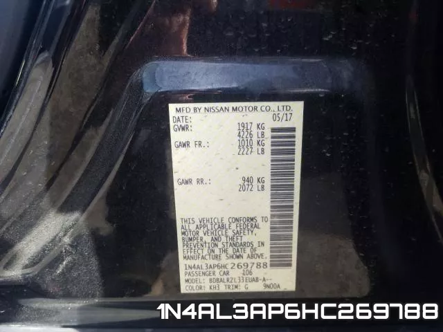 1N4AL3AP6HC269788 фото 2