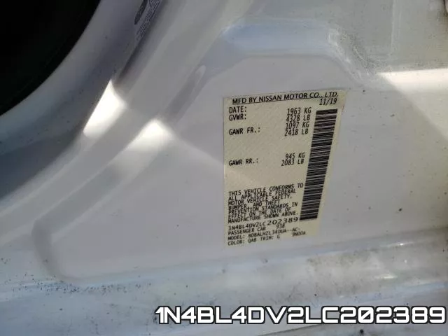 1N4BL4DV2LC202389 фото 2