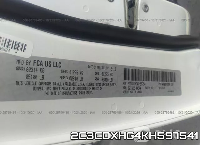 2C3CDXHG4KH597541 фото 8
