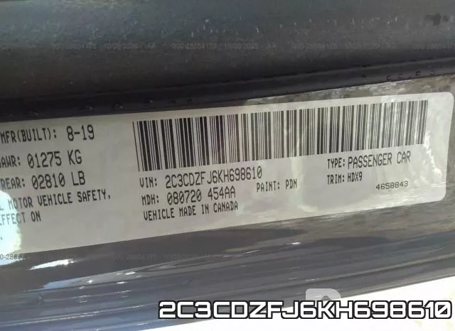 2C3CDZFJ6KH698610 фото 9