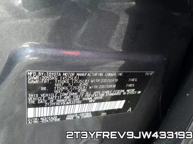 2T3YFREV9JW433193 фото 2