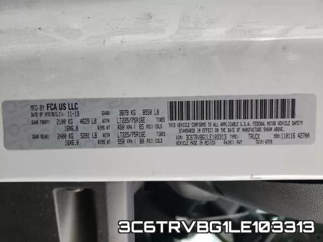 3C6TRVBG1LE103313 фото 2