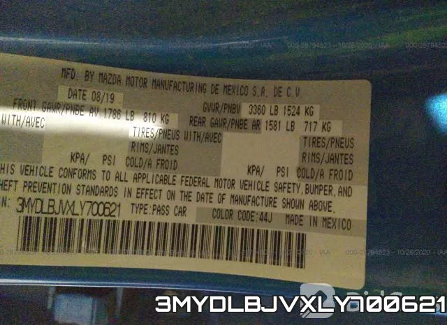3MYDLBJVXLY700621 фото 10