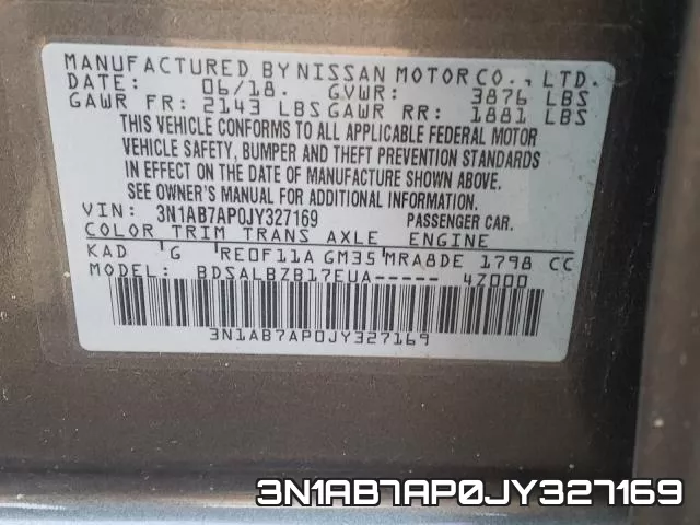 3N1AB7AP0JY327169 фото 2