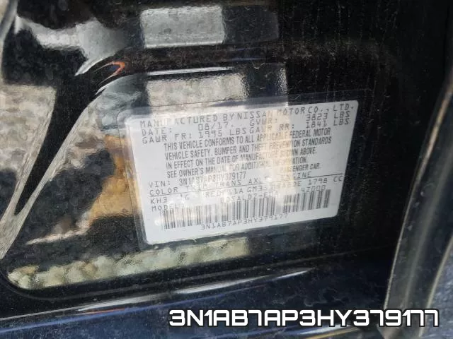 3N1AB7AP3HY379177 фото 2
