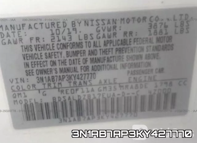3N1AB7AP3KY427770 фото 9