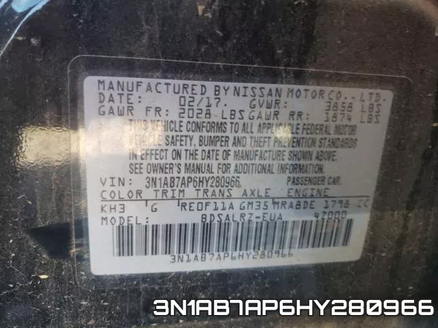 3N1AB7AP6HY280966 фото 2