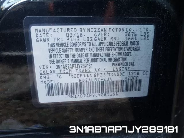 3N1AB7AP7JY289181 фото 2
