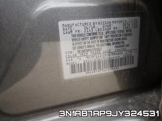 3N1AB7AP9JY324531 фото 2