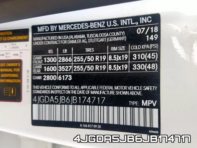 4JGDA5JB6JB174717 фото 2