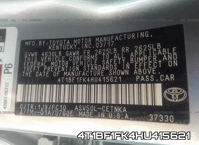 4T1BF1FK4HU415621 фото 9