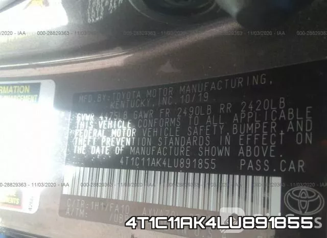 4T1C11AK4LU891855 фото 10