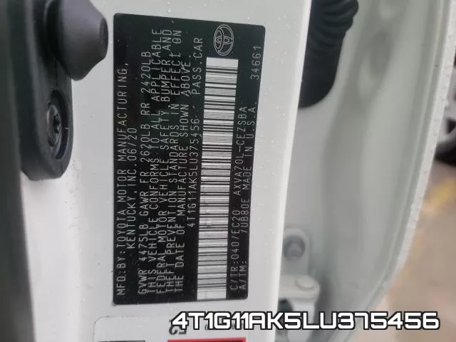 4T1G11AK5LU375456 фото 2