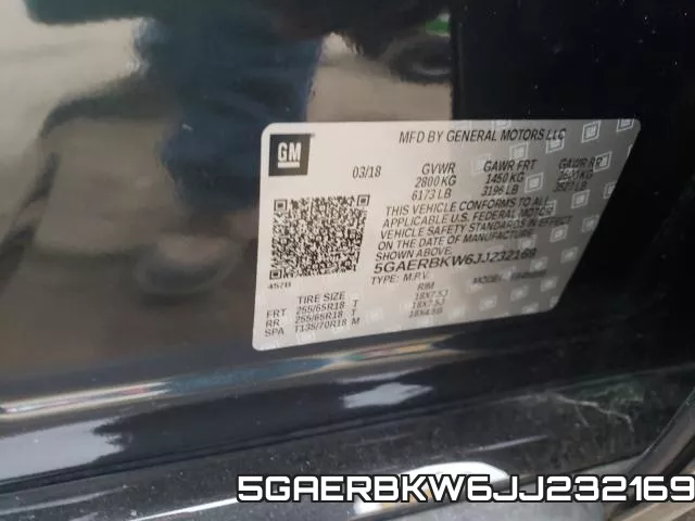 5GAERBKW6JJ232169 фото 2