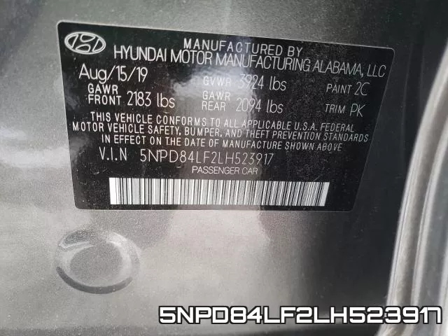 5NPD84LF2LH523917 фото 2