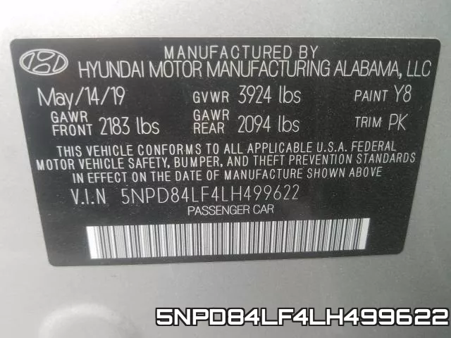 5NPD84LF4LH499622 фото 2