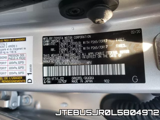 JTEBU5JR0L5804972 фото 2