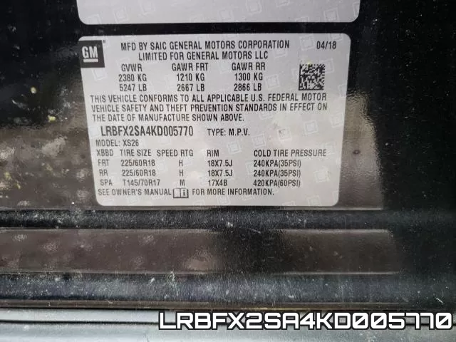 LRBFX2SA4KD005770 фото 2