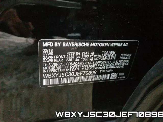 WBXYJ5C30JEF70898 фото 2