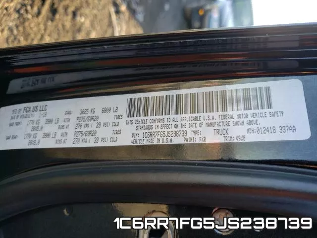 1C6RR7FG5JS238739 фото 2