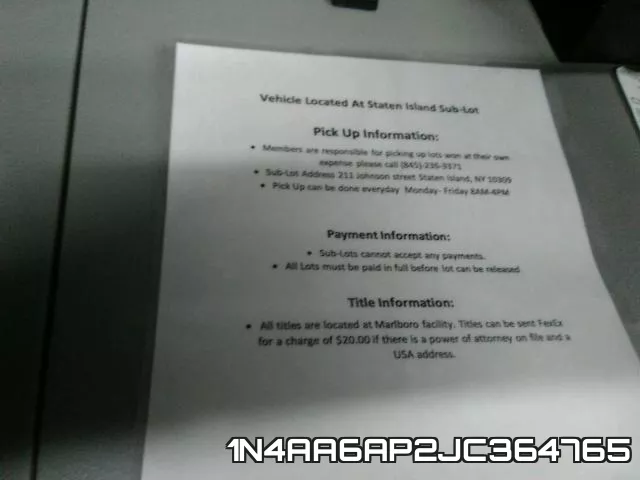 1N4AA6AP2JC364765 фото 10