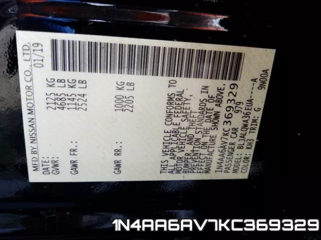 1N4AA6AV7KC369329 фото 2