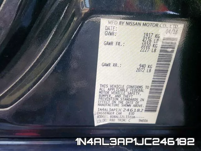 1N4AL3AP1JC246182 фото 2