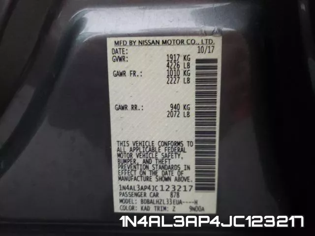 1N4AL3AP4JC123217 фото 2