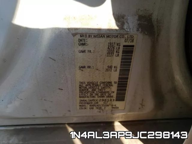 1N4AL3AP9JC298143 фото 2