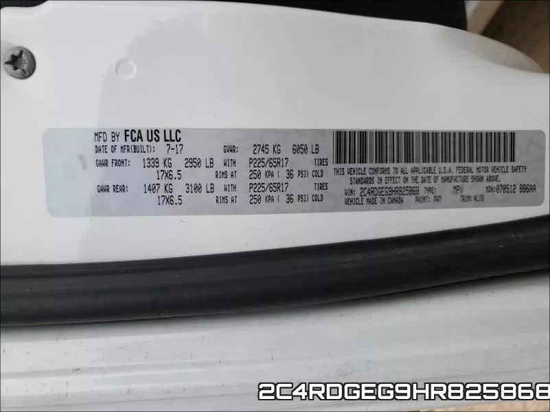 2C4RDGEG9HR825868 фото 2