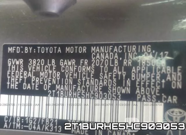 2T1BURHE5HC903053 фото 8