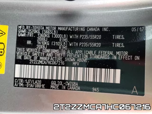 2T2ZZMCA7HC067216 фото 2