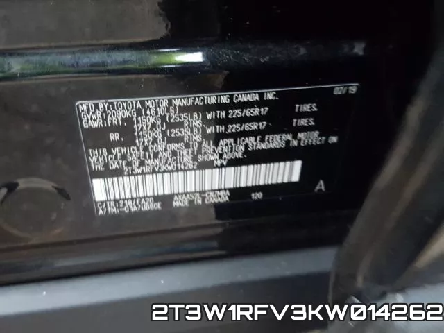 2T3W1RFV3KW014262 фото 2