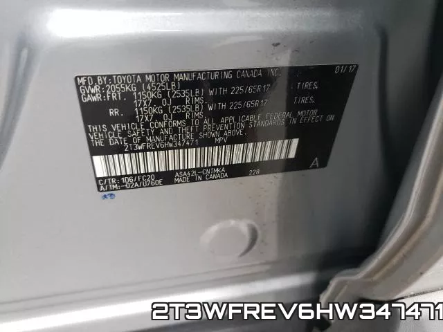 2T3WFREV6HW347471 фото 2