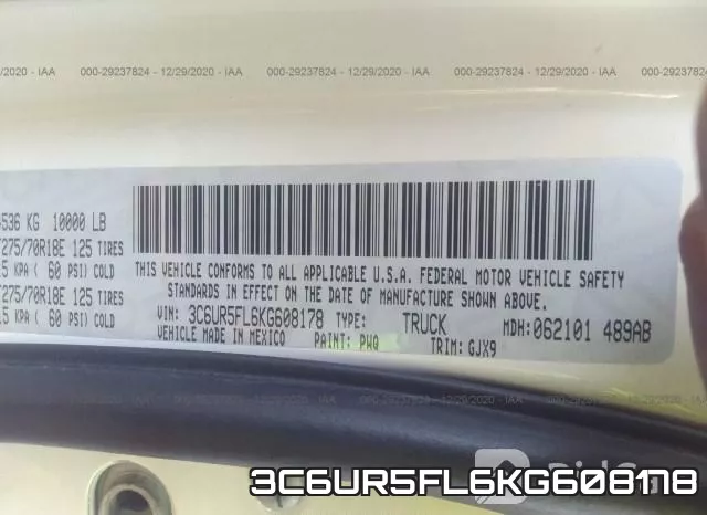 3C6UR5FL6KG608178 фото 9