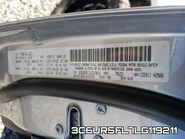 3C6UR5FL7LG119211 фото 2