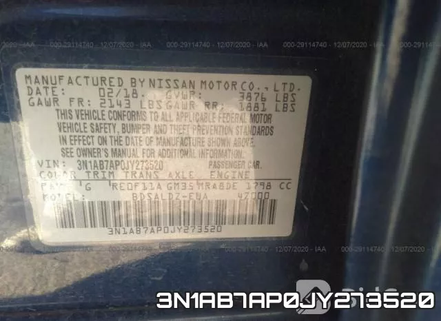 3N1AB7AP0JY273520 фото 8