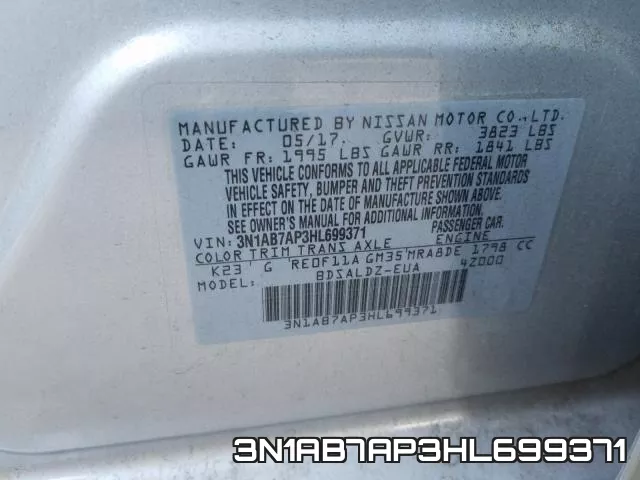3N1AB7AP3HL699371 фото 2