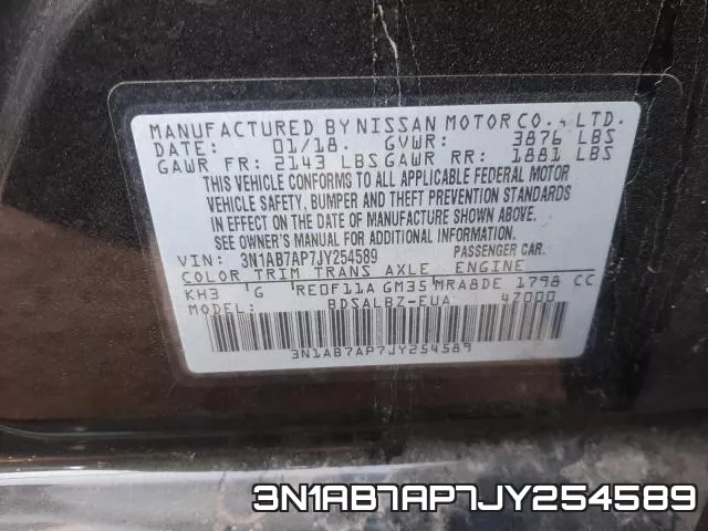 3N1AB7AP7JY254589 фото 2