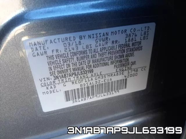 3N1AB7AP9JL633199 фото 2
