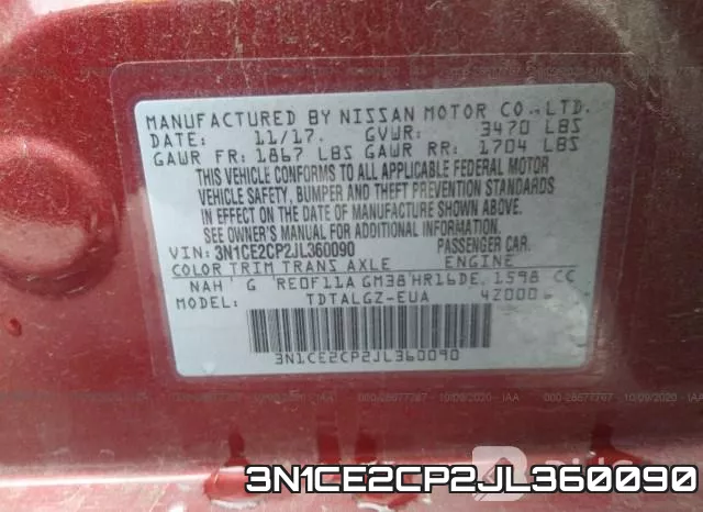 3N1CE2CP2JL360090 фото 9
