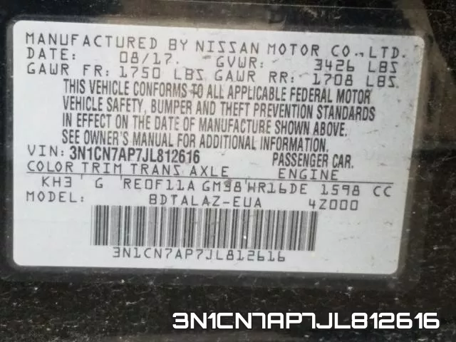 3N1CN7AP7JL812616 фото 2