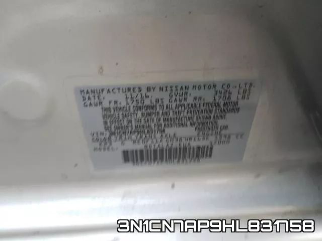3N1CN7AP9HL831758 фото 2