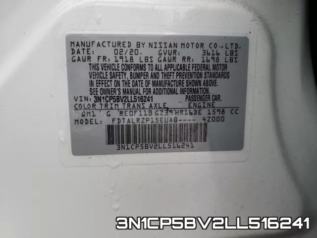 3N1CP5BV2LL516241 фото 2
