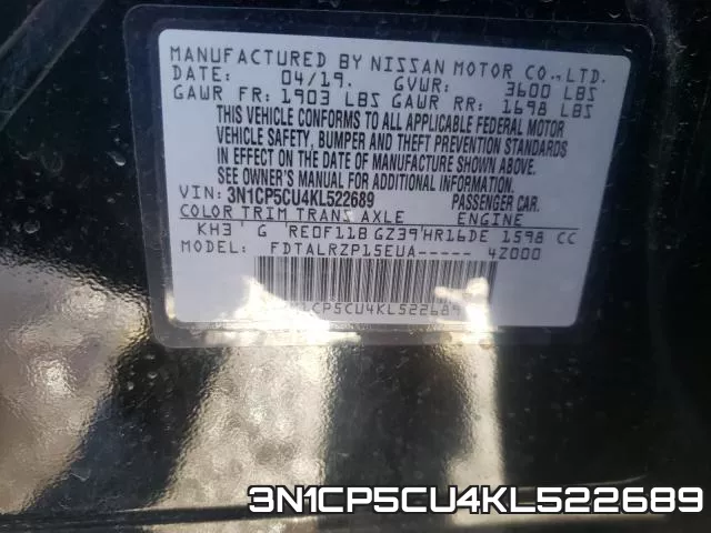 3N1CP5CU4KL522689 фото 2