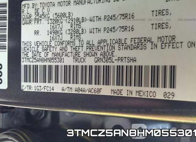 3TMCZ5AN8HM055301 фото 10