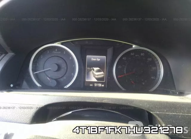 4T1BF1FK7HU321278 фото 8
