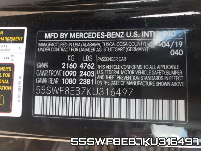 55SWF8EB7KU316497 фото 2