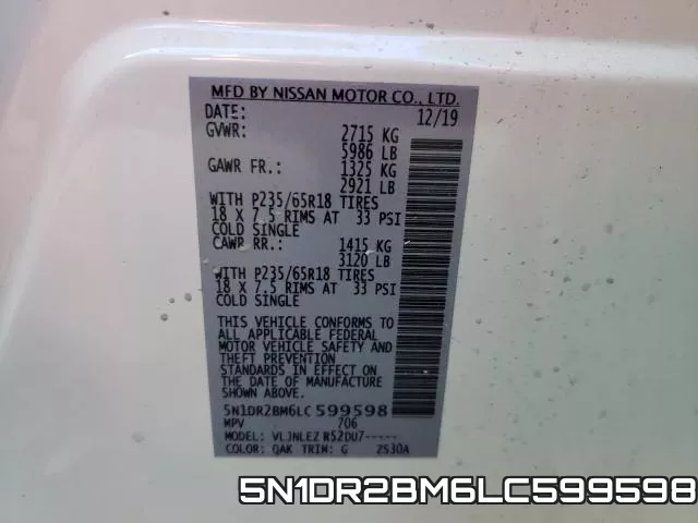 5N1DR2BM6LC599598 фото 2