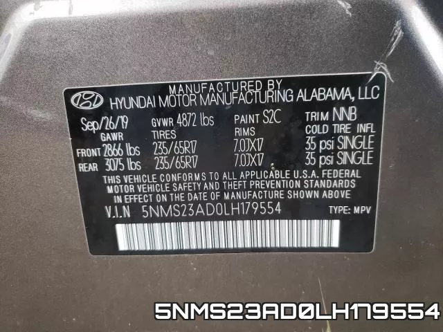 5NMS23AD0LH179554 фото 2
